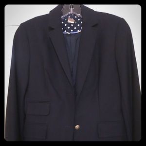 J Crew navy blue classic wool blazer